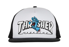Load image into Gallery viewer, Thrasher Screaming Logo Trucker Santa Cruz Hat White