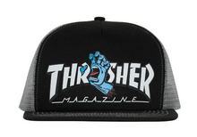 Load image into Gallery viewer, Thrasher Screaming Logo Trucker Santa Cruz Hat Black