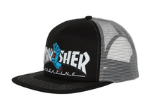 Load image into Gallery viewer, Thrasher Screaming Logo Trucker Santa Cruz Hat Black