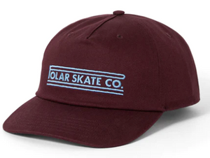 POLAR JAKE CAP TWILL STRETCH LOGO - DARK WINE