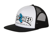 Load image into Gallery viewer, Thrasher Screaming Logo Trucker Santa Cruz Hat White
