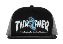 Load image into Gallery viewer, Thrasher Screaming Logo Trucker Santa Cruz Hat Black
